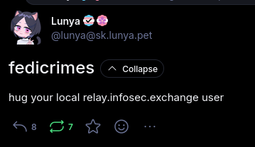 the post expands the variable to a relay my server is connected to instead of my server

it's relay.infosec.exchange