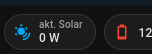 akt. Solar: 0W
rotes Akku-Symbol: 12% akt. Solar: 0W
rotes Akku-Symbol: 12%