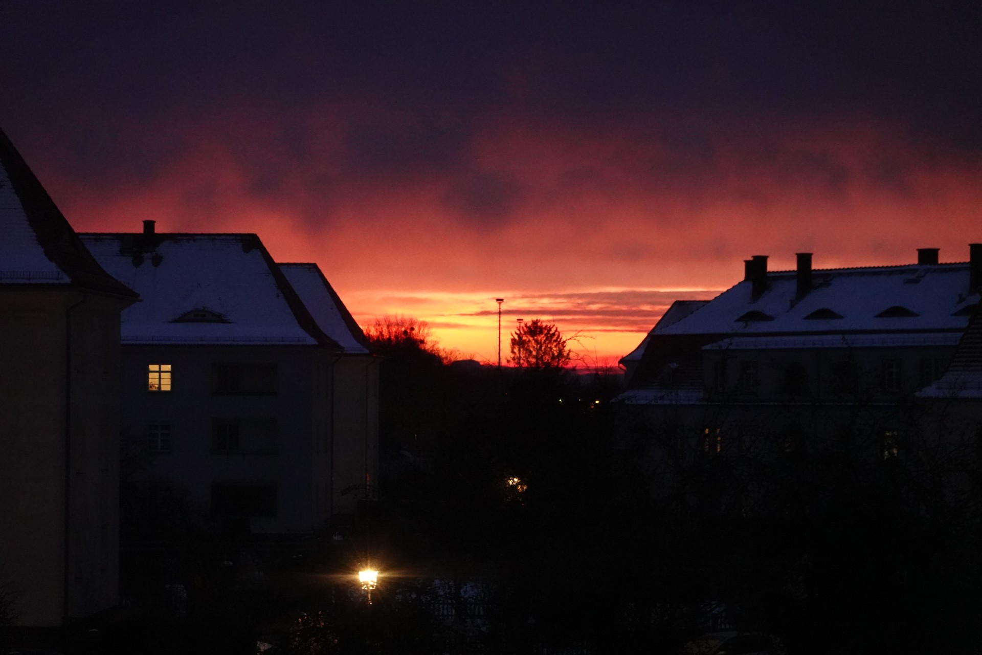 Glühender Sonnenuntergang 