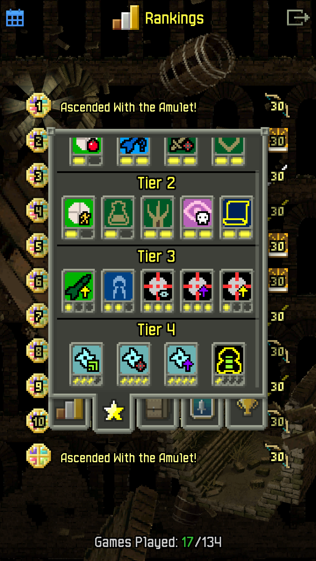 Abilities selected, two are metamorphed from different classes