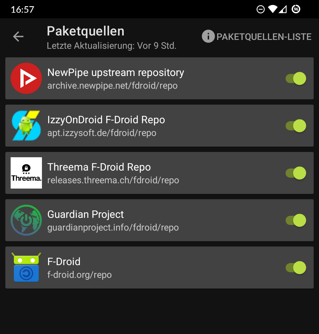 Meine in FDroid eingetragenen Repos