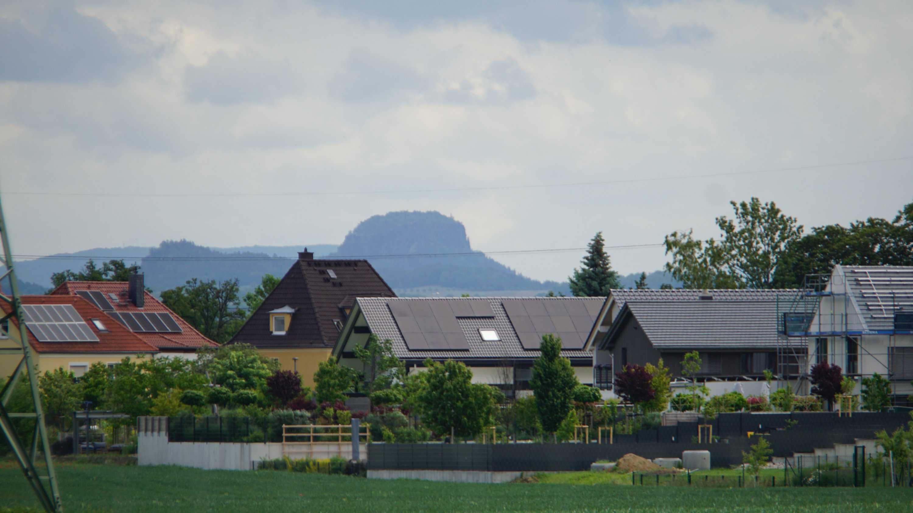 Blick stadtauswärts, gen sächsische Schweiz 