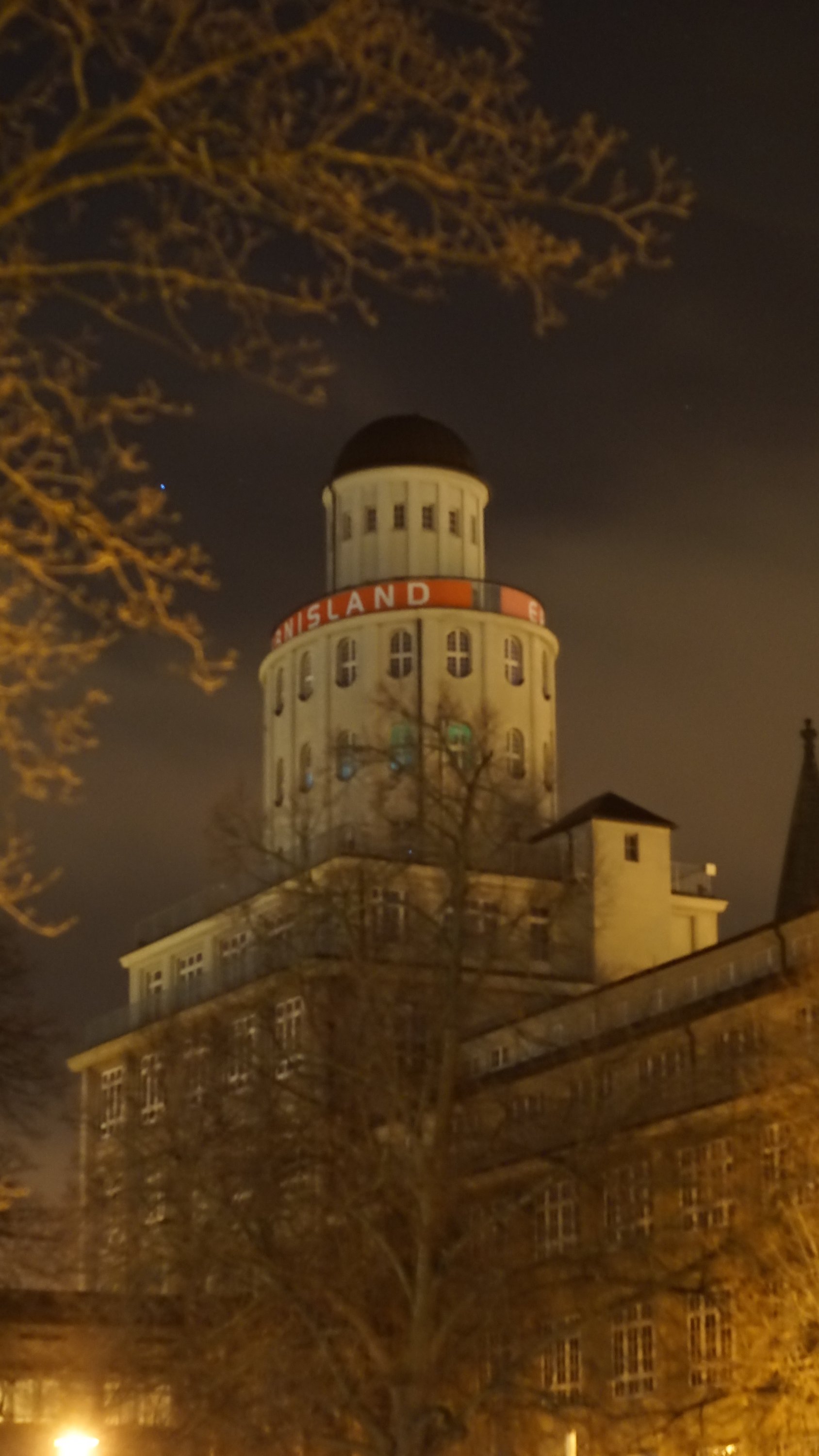 Turm unter Ast, Stern im Hintergrund 