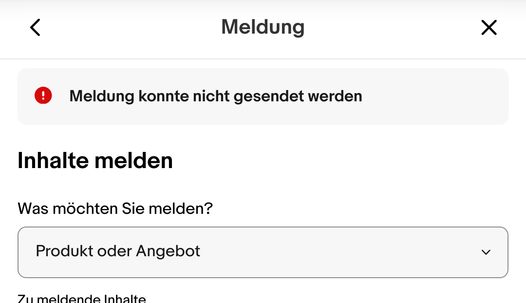 Formular zum Angebot-melden
Fehler: "Meldung konnte nicht gesendet werden" Formular zum Angebot-melden
Fehler: "Meldung konnte nicht gesendet werden"