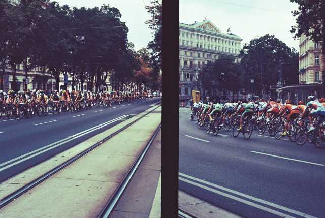 Radrennen am Wiener Ring (Ecke Hotel Imperial)